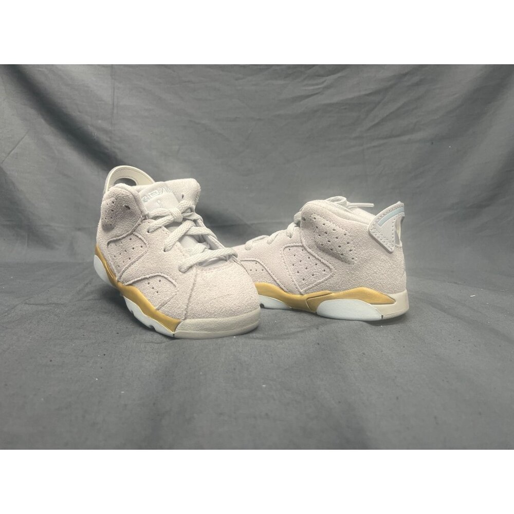 Nike Toddlers Jordan 6 Retro (TD) Sneakers Grey Gold Size 4 NEW NO BOX!